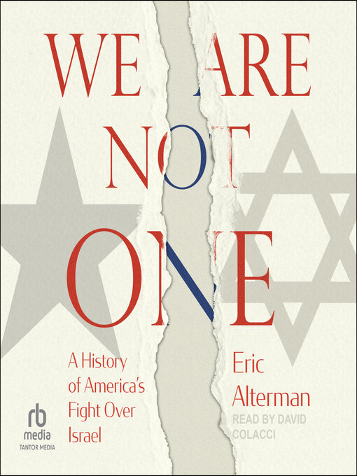 Title details for We Are Not One by Eric Alterman - Wait list